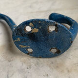 Blue enamelled cast iron hook