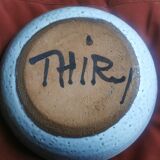 Hollow ceramic plate signed Albert Thiry
