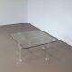 Table basse vintage de Swart. En verre acrylique avec plateau en verre.