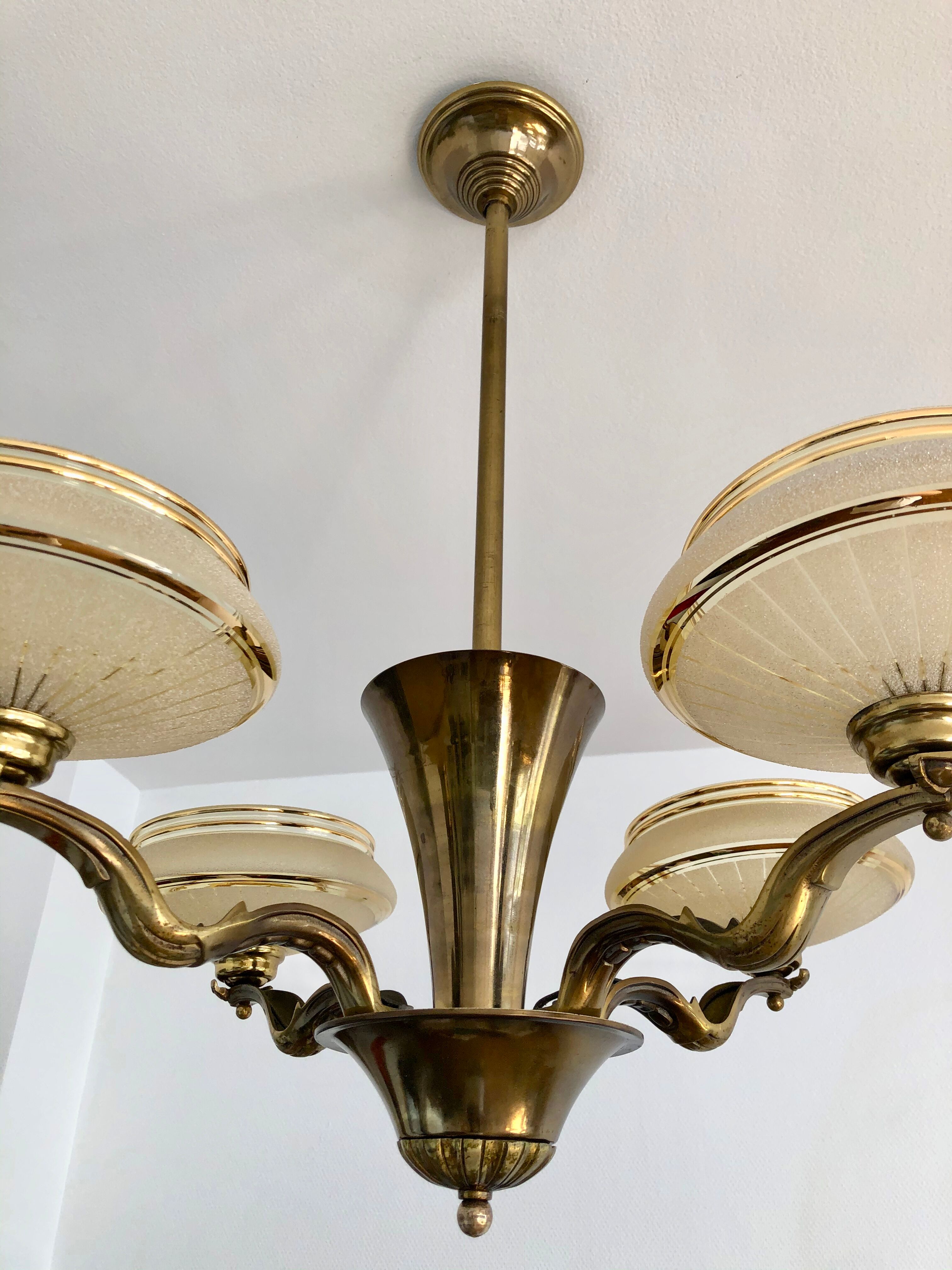 Large art deco chandelier