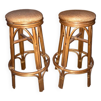 High rattan stool