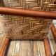 Paire de chaises enfant vintage en bois et rotin