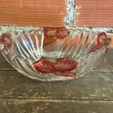 Vintage Crystal Pocket Bowl ANNE HUTTE Rose Decor #D661