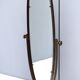 Vintage Oval Cheval Mirror with Brass and Metal Frame, Italy