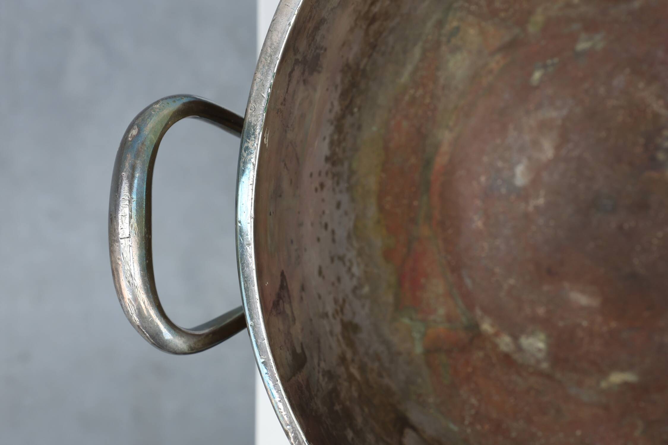 Art deco Silverplated champagne cooler with Patinated Surface, France 1920s