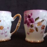 Spirits service for 4 people (6 pieces) in Paris porcelain, signed and numbered