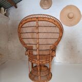 Fauteuil Emmanuelle rotin Kok Maison 1970