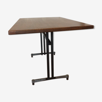 Metal and wood dining table