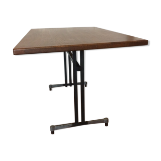 Metal and wood dining table