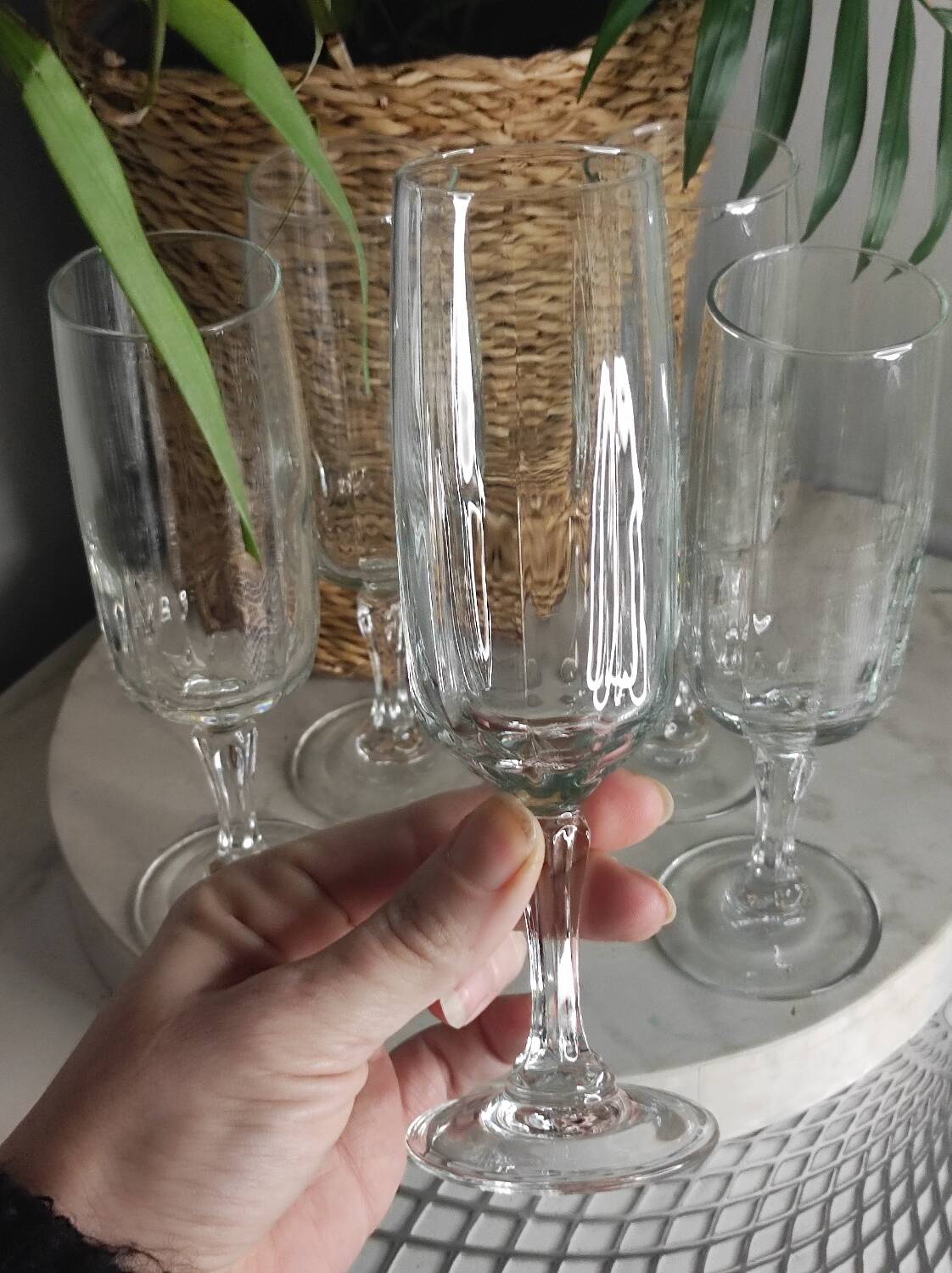 Bergamo crystal flutes