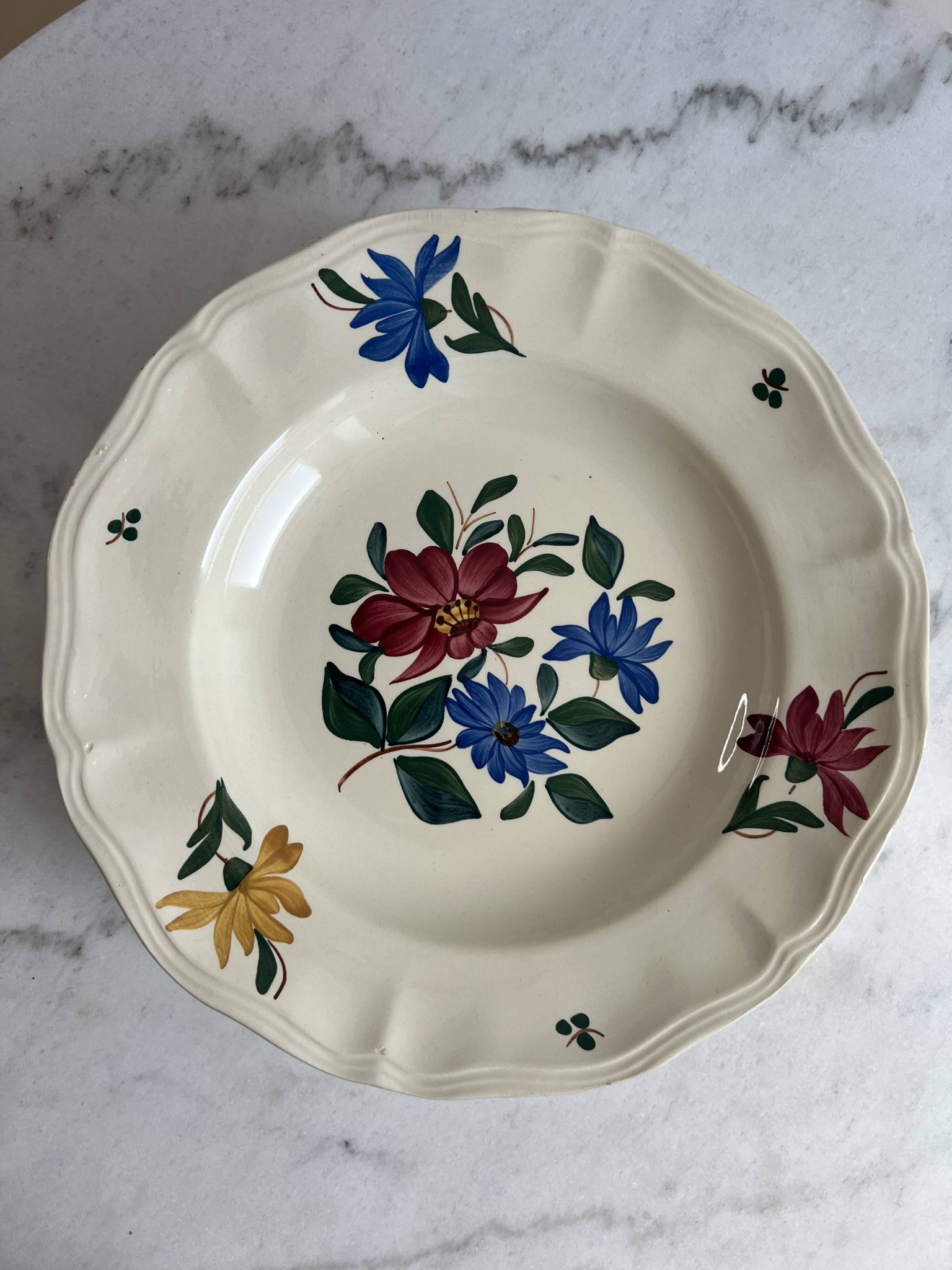 Lot 6 assiettes creuses Sarreguemines et Digoin