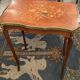Pedestal table end of sofa decorated inlaid Louis XV style