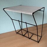 String black and white wall unit 1960s Pilastro style
