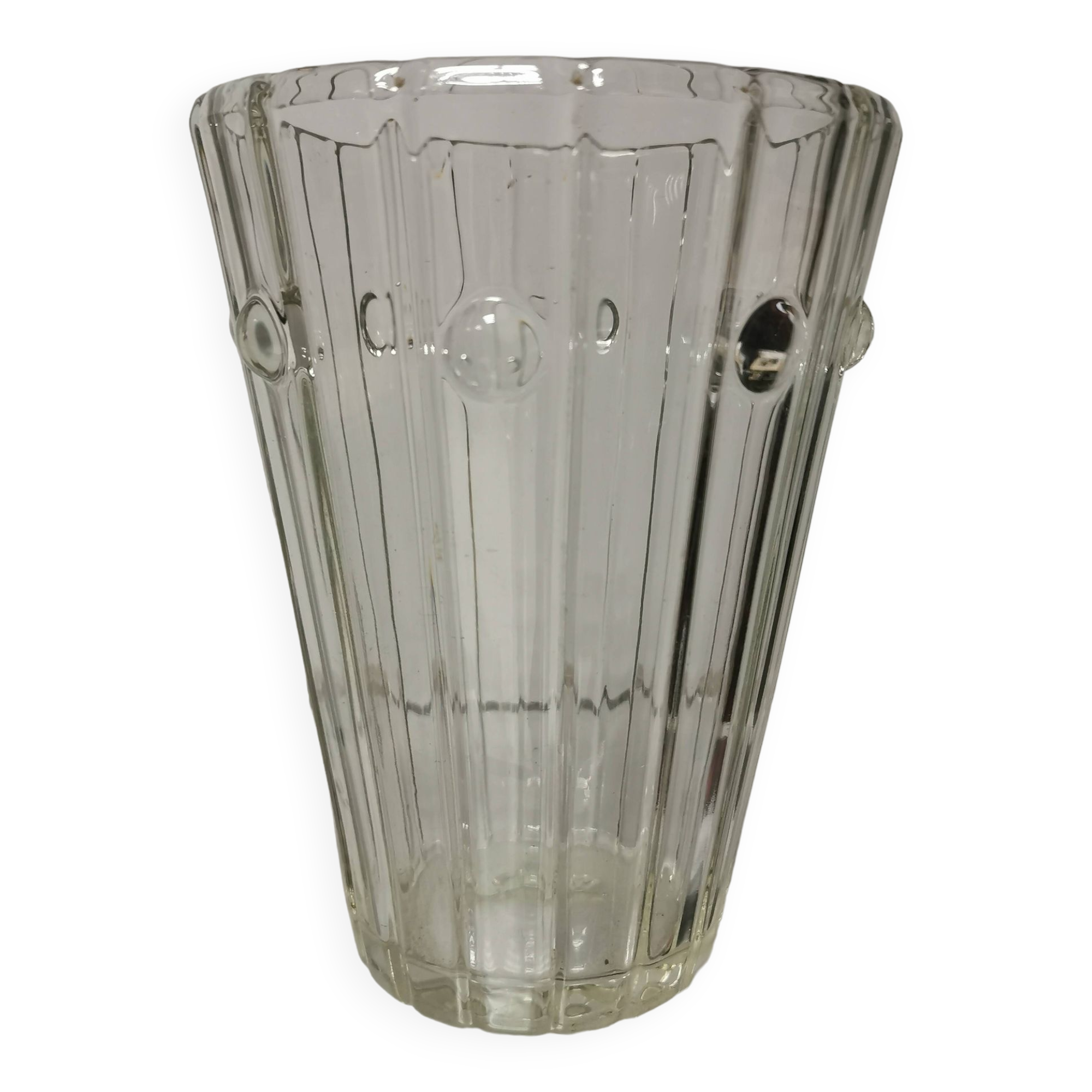 Stylish glass vase, art deco