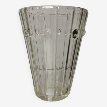 Stylish glass vase, art deco