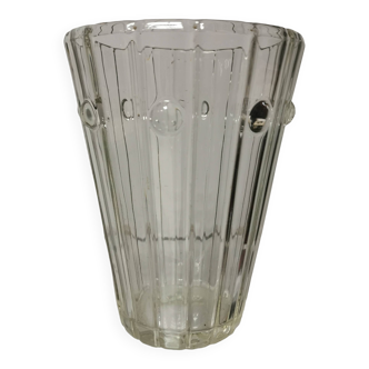 Stylish glass vase, art deco