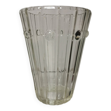 Stylish glass vase, art deco