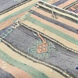 6x12 Pale Orange Green Handmade Vintage Rug, 174x359Cm