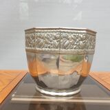 Art Deco chrome brass pot cache