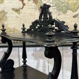 Napoleon III music cabinet, late 19th century, in blackened wood