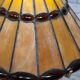 Large solid bronze art nouveau lamp 1900, tiffany lampshade 55x30 inter with zipper