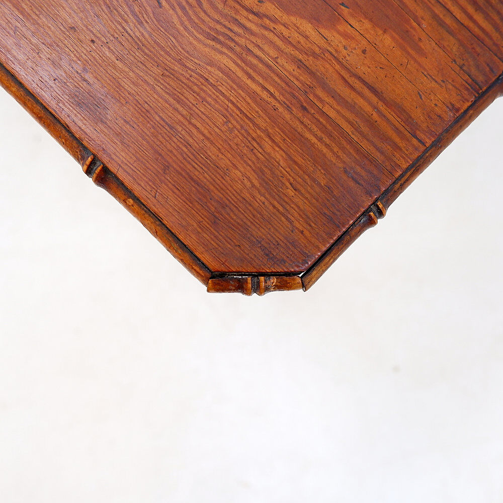 French faux bamboo desk in pine - Early 20th century