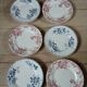 6 antique ironstone dinner plates