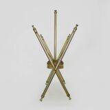Neoclassical Baroque Folding Magazine Rack in Gilded Metal. 1950s