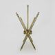 Neoclassical Baroque Folding Magazine Rack in Gilded Metal. 1950s