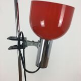 Floor lamp space age 2 spots red and chrome 1970