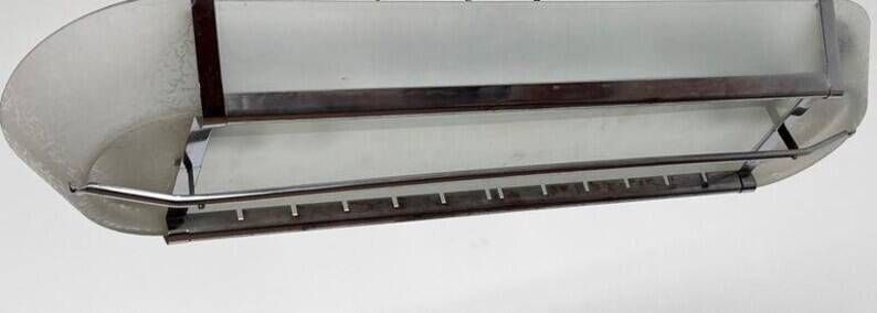 XXL design Chrome Bauhaus Chandelier or pendant - 1940s / Czechoslovakia