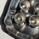 Silver metal serving dish oval rectangular high edges 30.5 x 21
