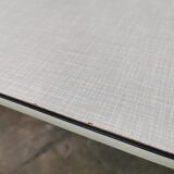 Vintage table in formica and wood, compass leg