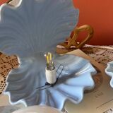 Rare pair of vintage shell lamps