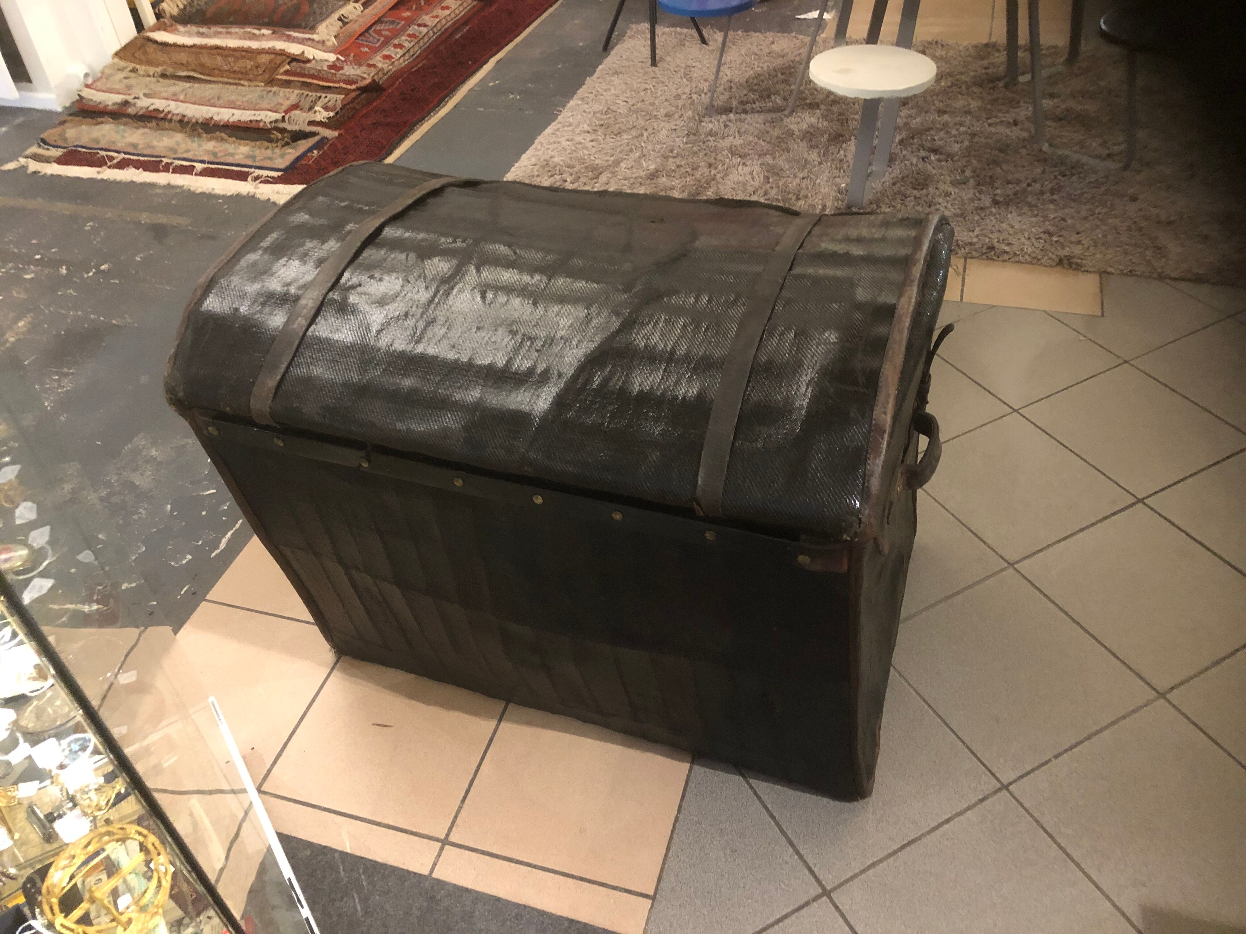 Former travel trunk signed Moynat