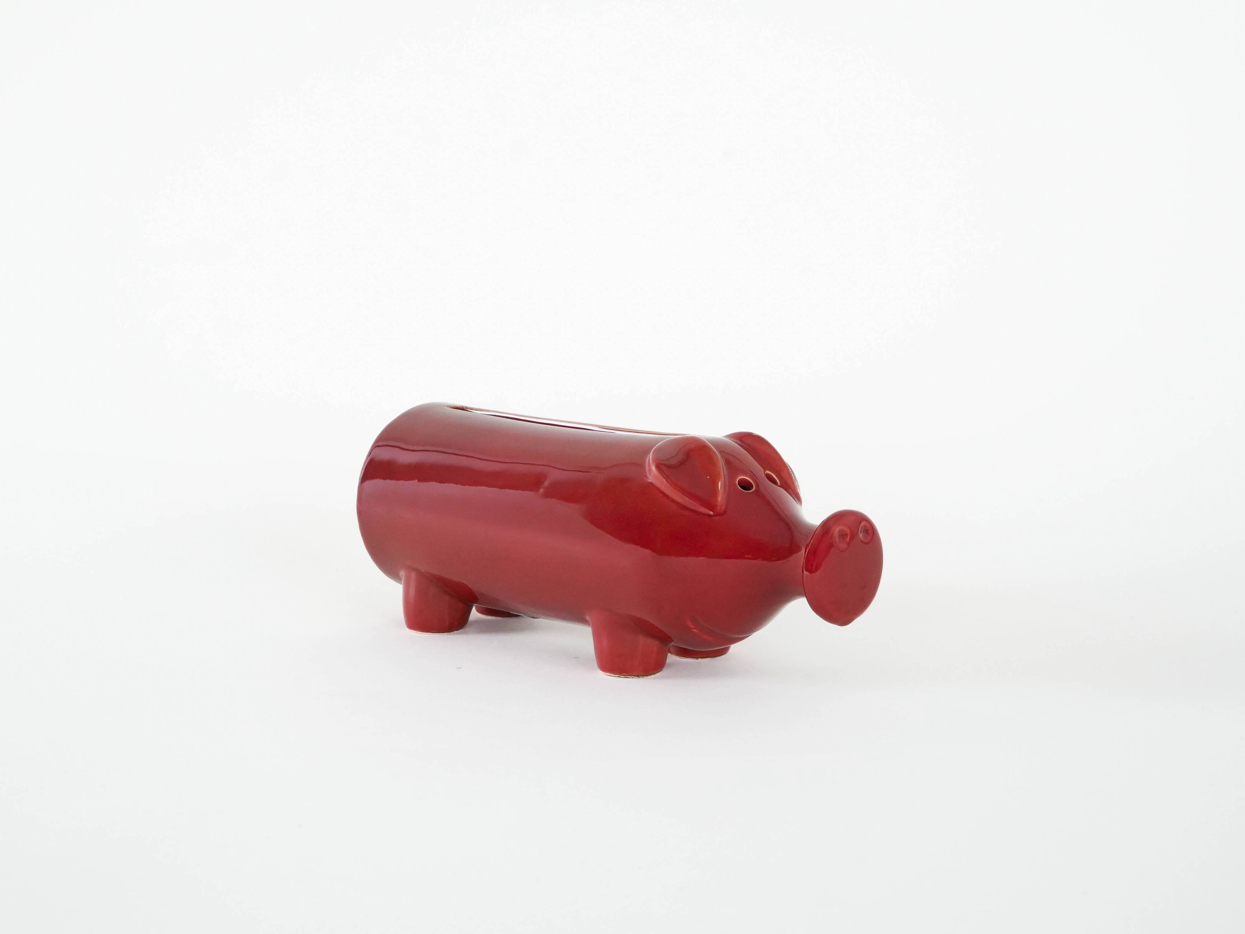 Tirelire en porcelaine, design danois, années 1960, fabriquée au Danemark