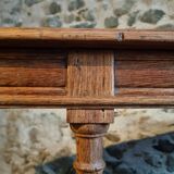 French 19th-century oak draper's table – Antique kitchen island console