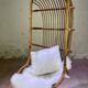 Fauteuil suspendu en rotin vintage