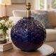 Blue glazed ceramic lamp base