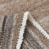 6x10 Brown and Beige Living Room Kilim Rug, 199x306Cm