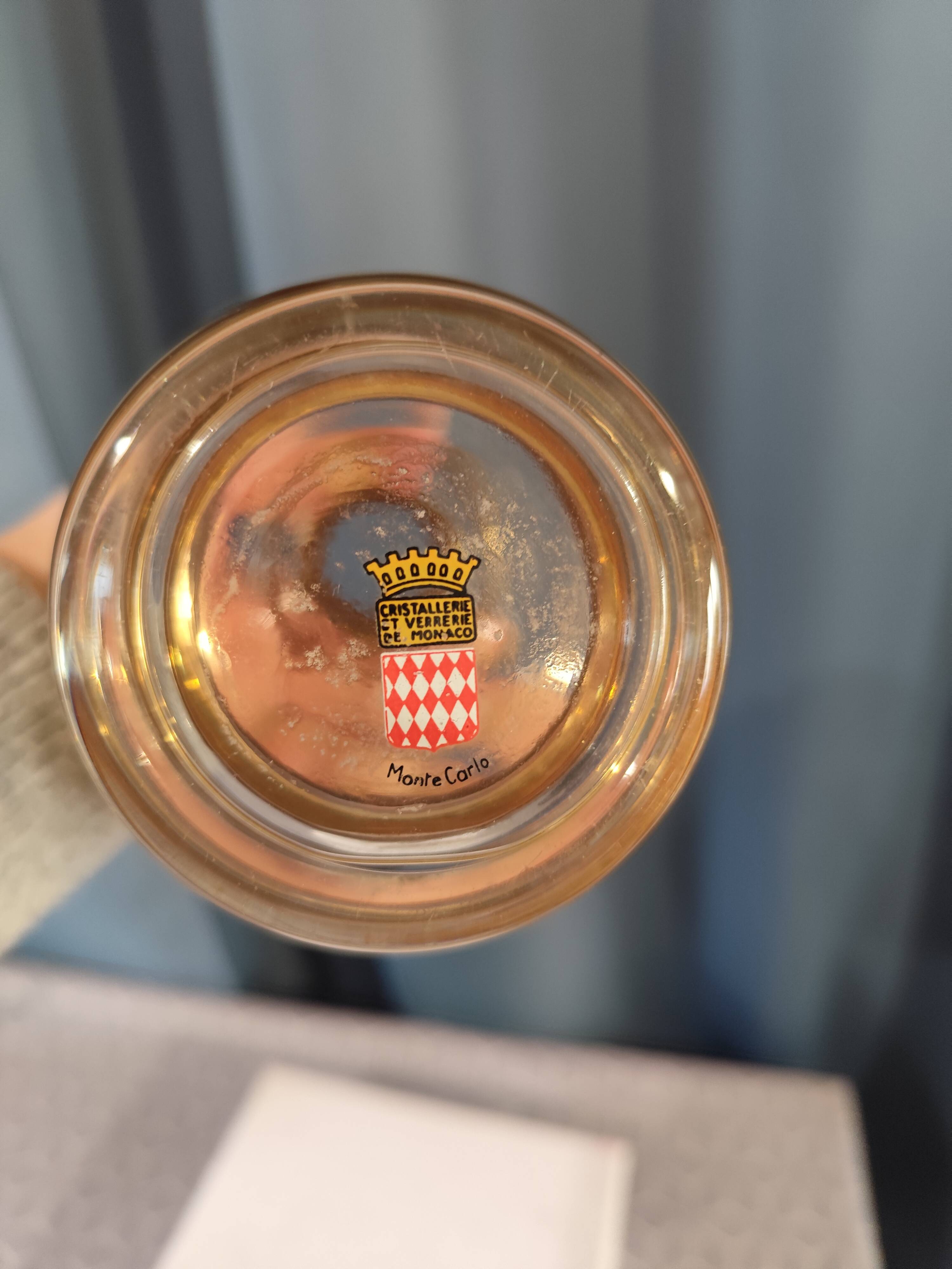 Monaco glass liqueur bottle