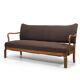Solid Oak Sofa by Slagelse Møbelvaaek Denmark 1930s