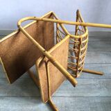 Rattan and bamboo coffee table 2 levels