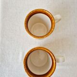 Set of 2 vintage mugs "Old English Cottage" - Staffordshire