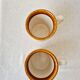 Set of 2 vintage mugs "Old English Cottage" - Staffordshire
