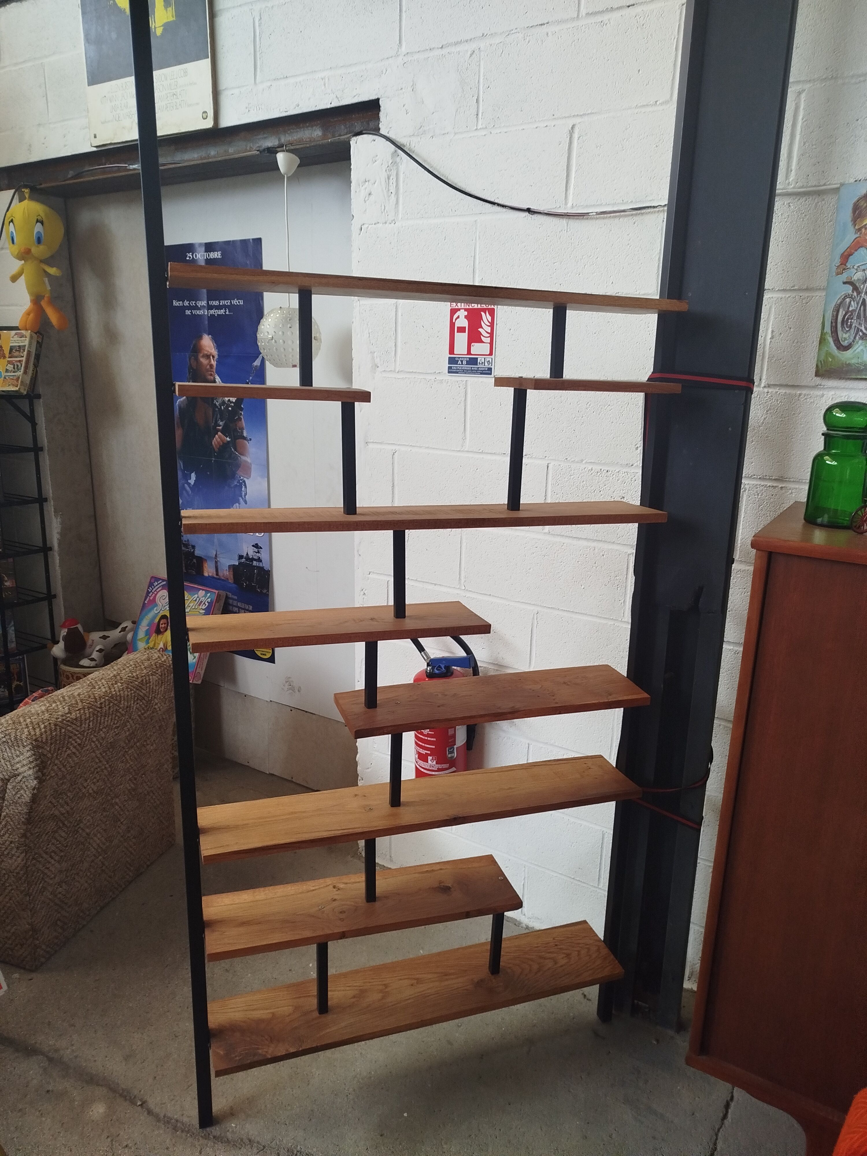 Vintage floor-to-ceiling shelf