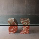 Marble and glass table