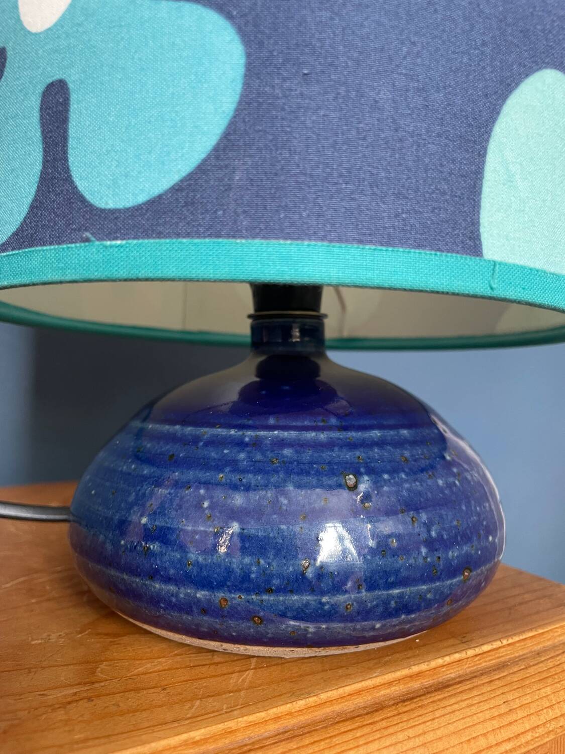 Vintage blue table lamp
