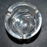 Vintage cut crystal ashtray signed Carabin 1989