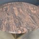 Vintage round granite and brass center table by Belgochrom , 1970s